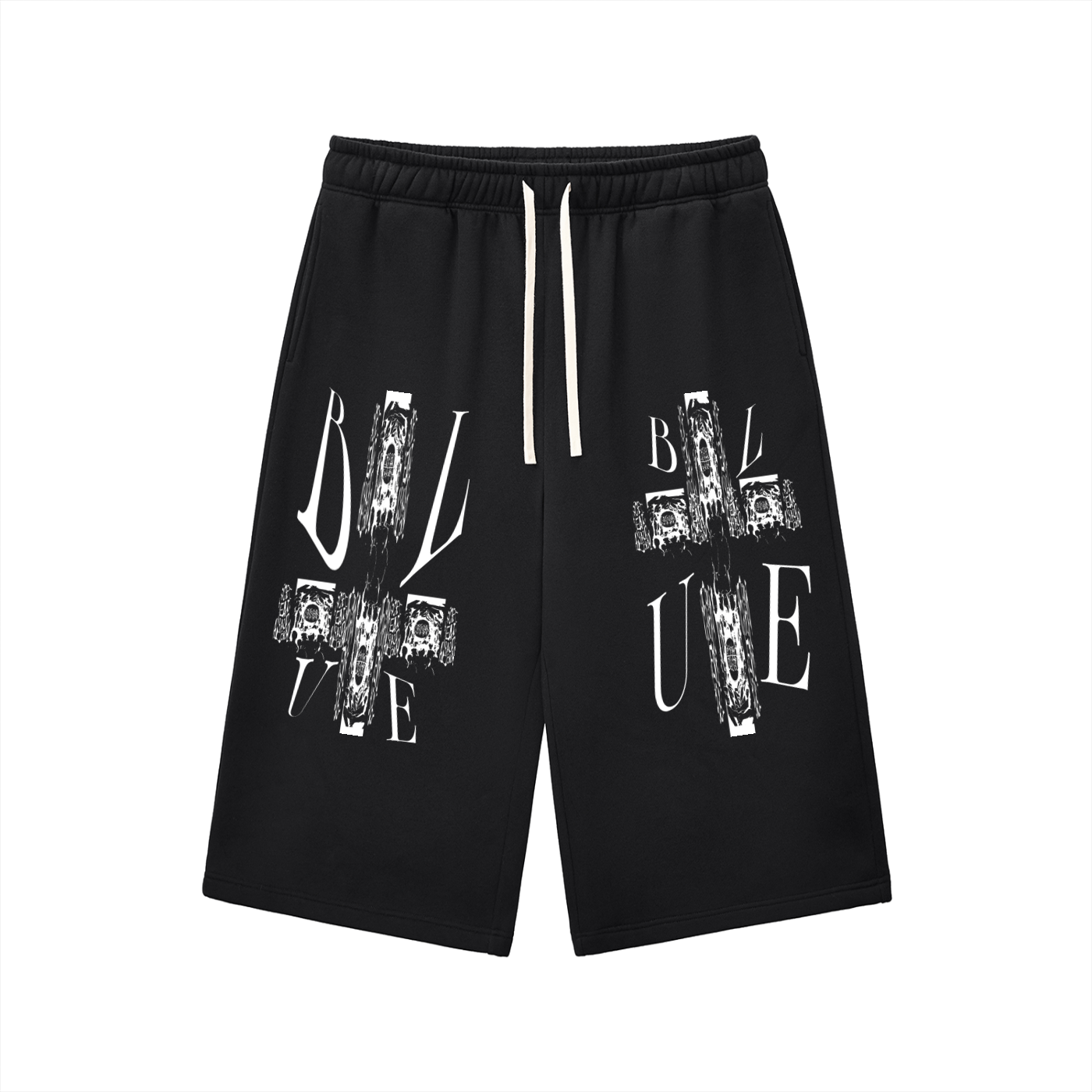 Relaxed Drawstring Three-quarter Sweatpants