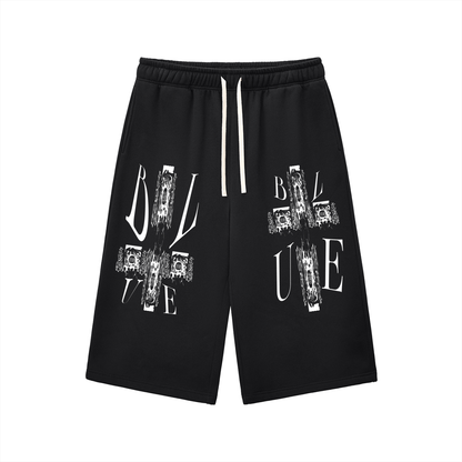 Relaxed Drawstring Three-quarter Sweatpants