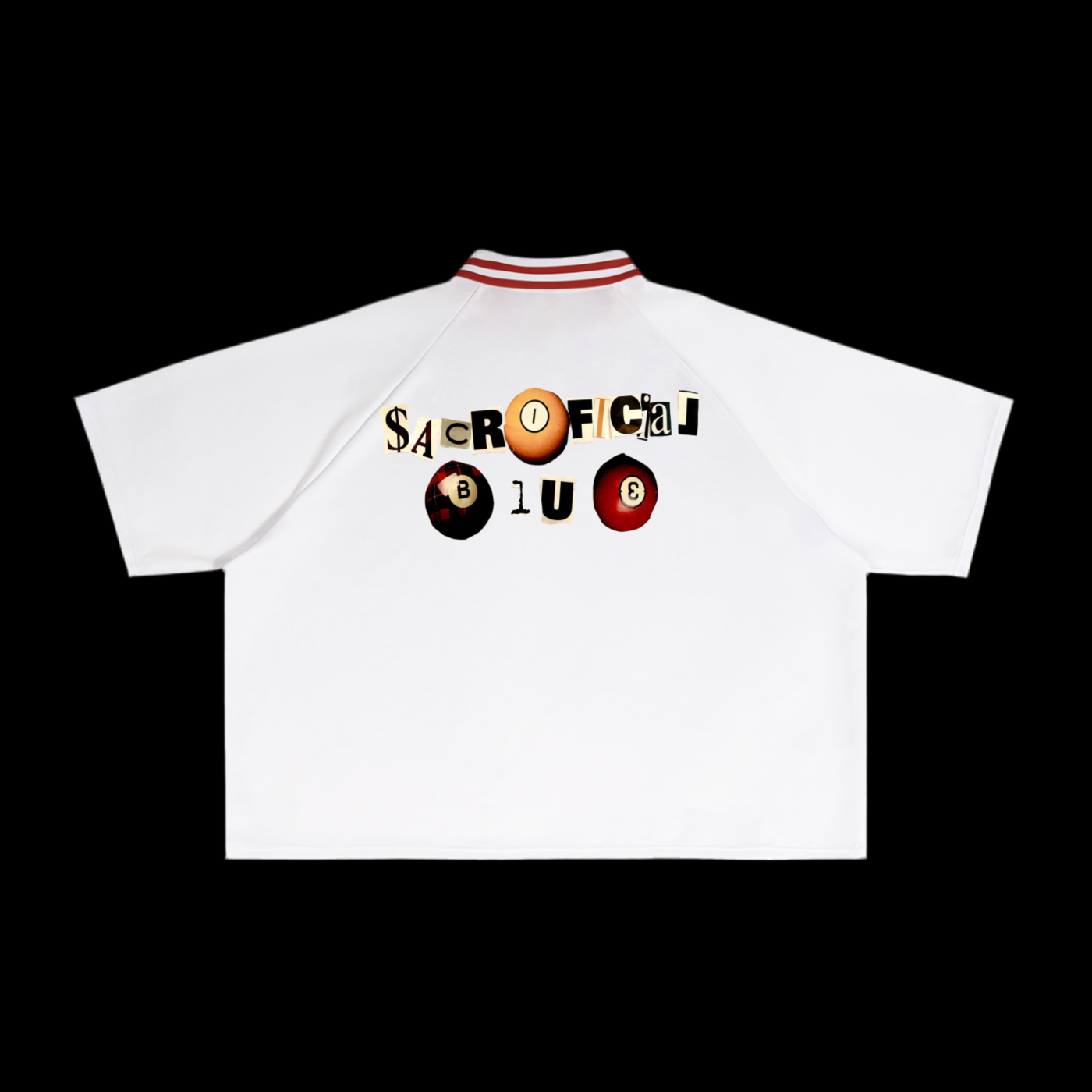 Contrast Lapel Collar Boxy T-Shirt