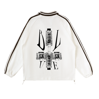 CrucifixBlue sweatshirt