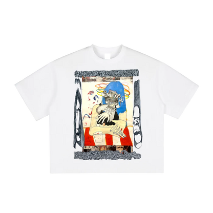 Collage boxy loose shirt