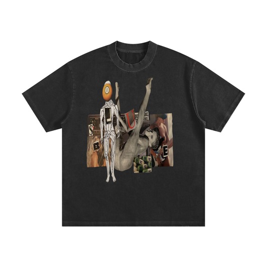 Heavyweight Vintage Washed Frayed T-Shirt